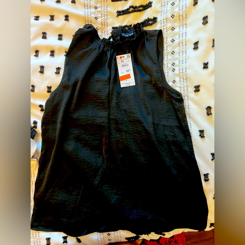 Brand new with tags- black satin top
